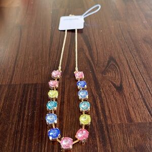 💎 J.CREW Gemstone Necklace • Crew Cuts • Adjustable Clasp • Bright, Fun Stones!